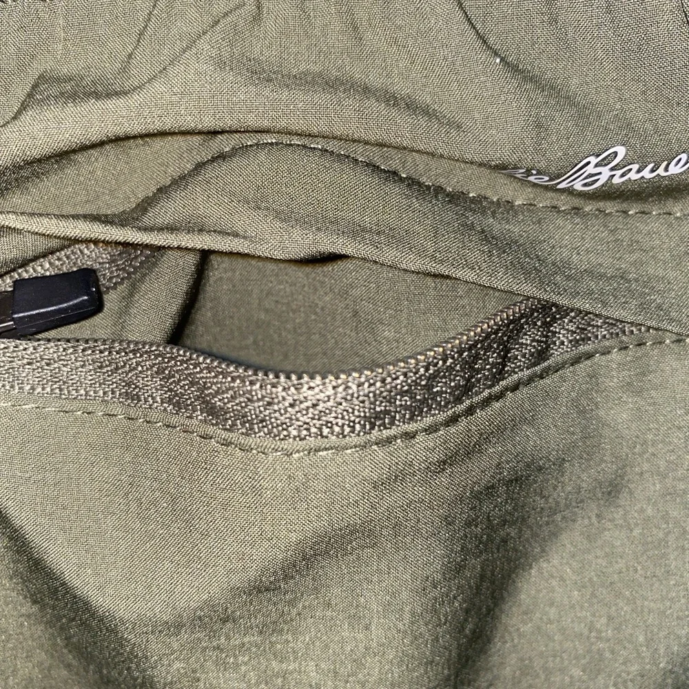 Eddie Bauer Womens Green Hiking Ankle Pants Atheltic‎ Wind Thin Medium